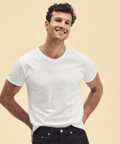 Erwachsene Weiß T-Shirt Iconic V-Neck