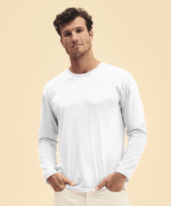 Erwachsene Weiß T-Shirt Iconic Long Sleeve T