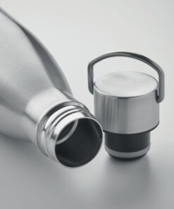 Doppelwandige Flasche 500 ml MANOA Mattsilber 10 mo2108 16 open