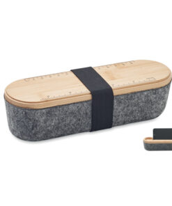 RPET-Filz-Stiftetui mit Deckel MILE