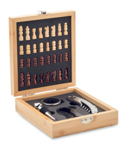 Weinset mit Schachspiel CHESSET