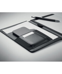 DIN A5-Mappe 300D RPET FOLIO Schwarz 16 mo2569 03 detail