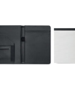 DIN A5-Mappe 300D RPET FOLIO Schwarz 14 mo2569 03 open