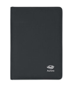 DIN A5-Mappe 300D RPET FOLIO Schwarz 15 mo2569 03 print