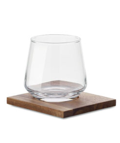 Glas mit Untersetzer DRINKS
