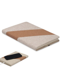 A5-Notizbuch mit 15W-Ladegerät CORTONA