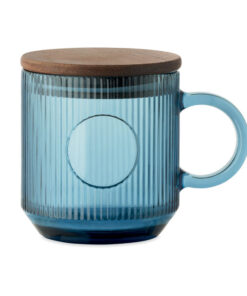 Gerippter Glasbecher 300ml VITRIO MUG