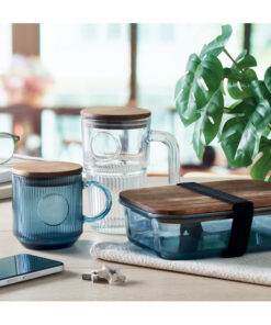 Alternative view of Gerippter Glasbecher 300ml VITRIO MUG