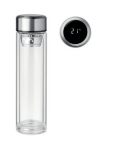 Flasche 390ml mit LED Anzeige POLE GLASS