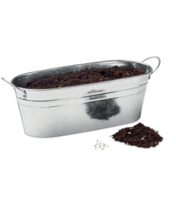 Zink-Pflanzkübel MIX SEEDS Mattsilber 9 mo6497 16 side