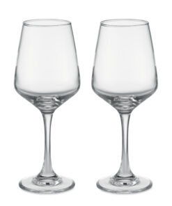 Set mit 2 Weingläsern CHEERS