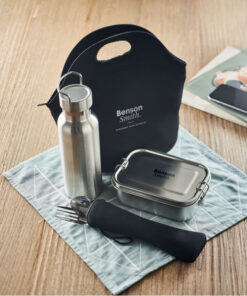 Lunch-Set Edelstahl ILY Schwarz 12 mo6765 03 ambiant