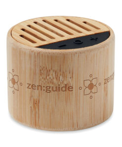 Wireless Lautsprecher Bambus ROUND LUX Holz 8 mo6818 40 print