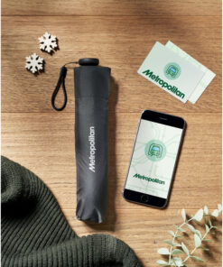 Ultraleichter Regenschirm MINIBRELLA Schwarz 12 mo6968 03 print