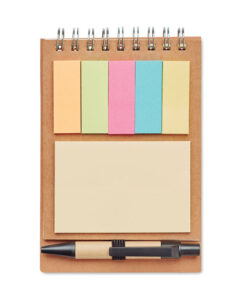 Notizbuch mit Klebezetteln MULTIBOOK Beige 10 mo8107 13 side