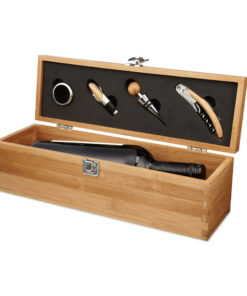 Wein-Set in Bambus-Box TARDOR