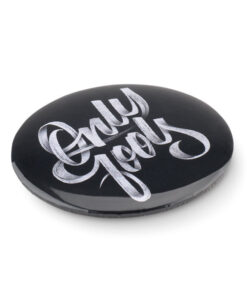 Badge mit Make-up Spiegel MIRROR Mattsilber 10 mo9335 16b