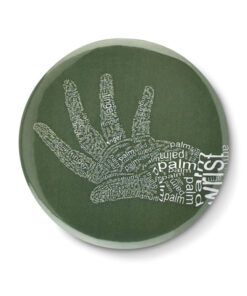 Badge mit Make-up Spiegel MIRROR Mattsilber 12 mo9335 16d