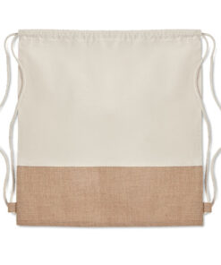 Alternative view of Beutel mit Kordelzug Jute INDIA