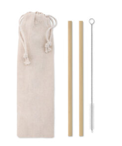 Bambus Trinkhalme-Set NATURAL STRAW