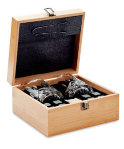 Whisky Set in Bambus Box INVERNESS