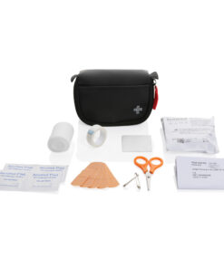 Kleines Erste-Hilfe-Set in RCS recycelter Nubuk-PU Tasche