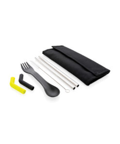 Alternative view of Tierra 2-teiliges Trinkhalm- und Besteckset