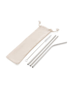 3-teiliges Trinkhalm-Set aus Stainless Steel