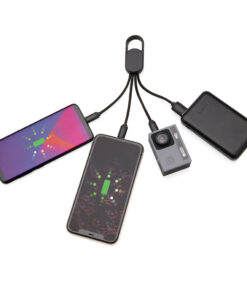 4-in-1 Kabel mit Karabiner-Clip