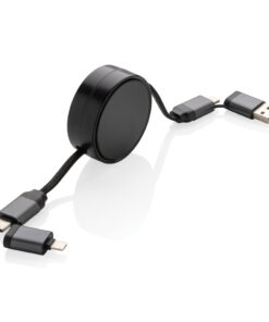 Terra aufrollbares 6-in-1 60W-Kabel aus RCS recyc. Aluminium