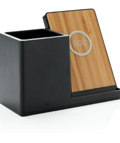 Alternative view of Ontario 10W Wireless Charger aus Bambus und RCS Kunststoff