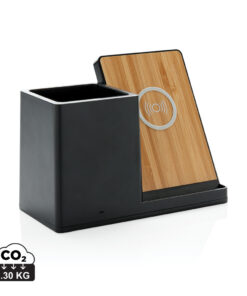 Ontario 10W Wireless Charger aus Bambus und RCS Kunststoff