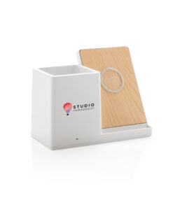 Ontario 10W Wireless Charger aus Bambus und RCS Kunststoff