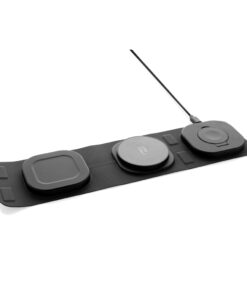 Swiss Peak 15W 3-in 1 Wireless-Reise-Charger aus RCS Plastik