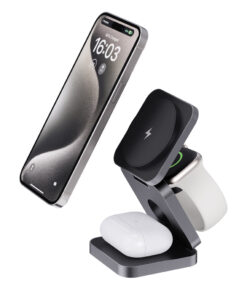 Terra faltbares 3-in-1 15W Charger aus RCS rec. Aluminium