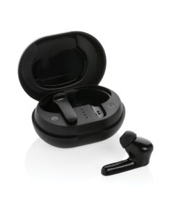 TWS Ohrhörer aus RCS Standard recyceltem Kunststoff