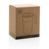 GRS recycelte PP und Stainless Steel Tasse mit Griff 2 P433.231 P 501 7a2ba5ecb2454c1d984d4b4c52be8630