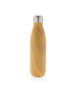 Vakuumisolierte Stainless Steel Flasche mit Holzoptik