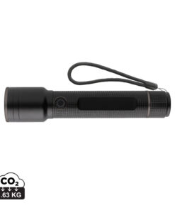 Große Gear X Taschenlampe aus RCS recycelt. Alu mit USB-Akku