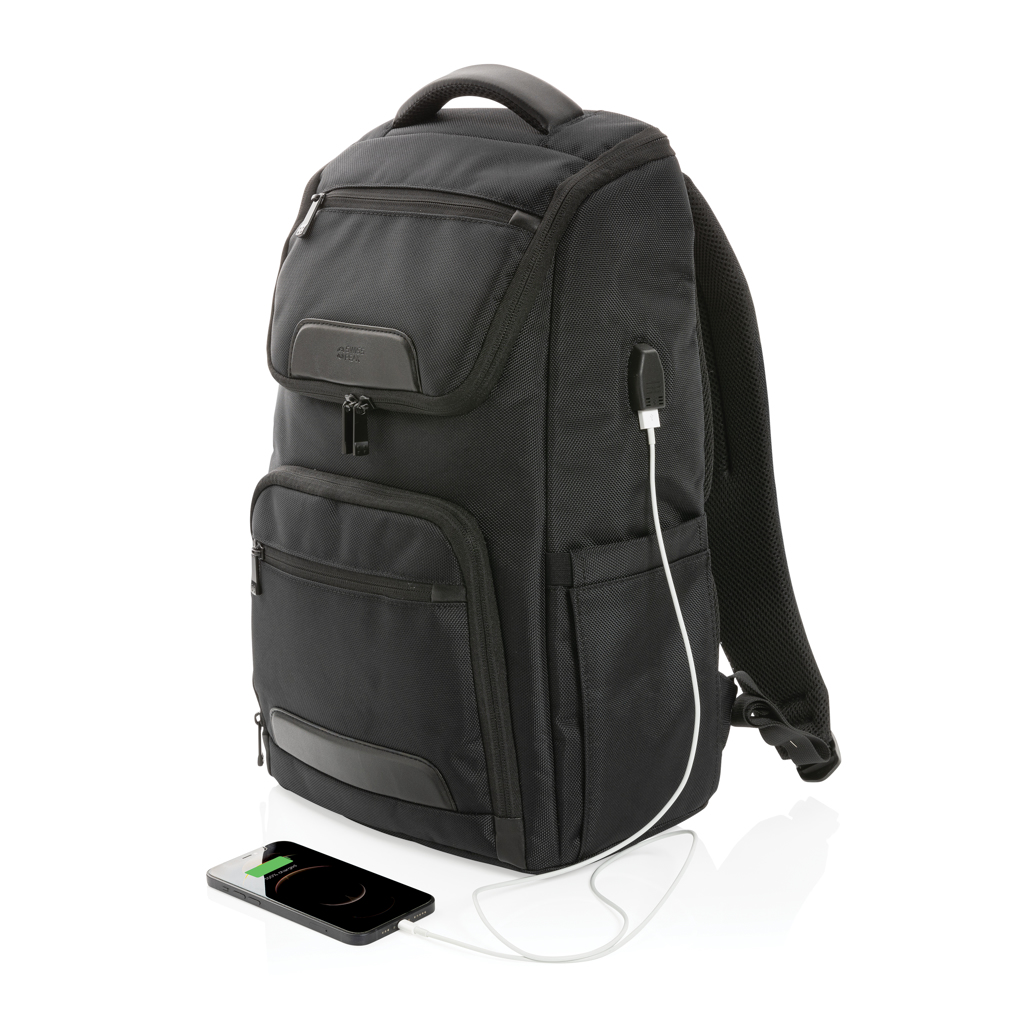 Swiss Peak AWARE™ RPET Voyager 15.6" Laptop Rucksack – Bild 9