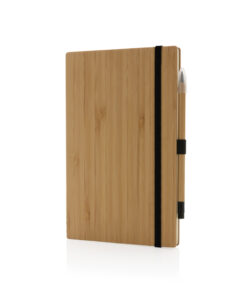 Bambus-Notizbuch und Infinity-Bleistift im Set