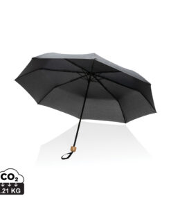 20.5" Impact AWARE™ RPET 190T Pongee Bambus Mini-Schirm