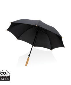 23" Impact AWARE™ RPET 190T Auto-Open Bambus-Schirm