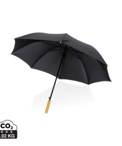 27" Impact AWARE™ RPET 190T Auto-Open Bambus-Schirm