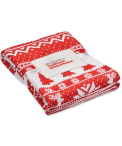 RPET-Fleece-Decke 190 g/m² TOSTI Rot 11 cx1548 05 print