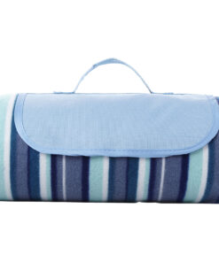 Alternative view of Riviera wasserabweisende Outdoor-Picknickdecke weiss / blau