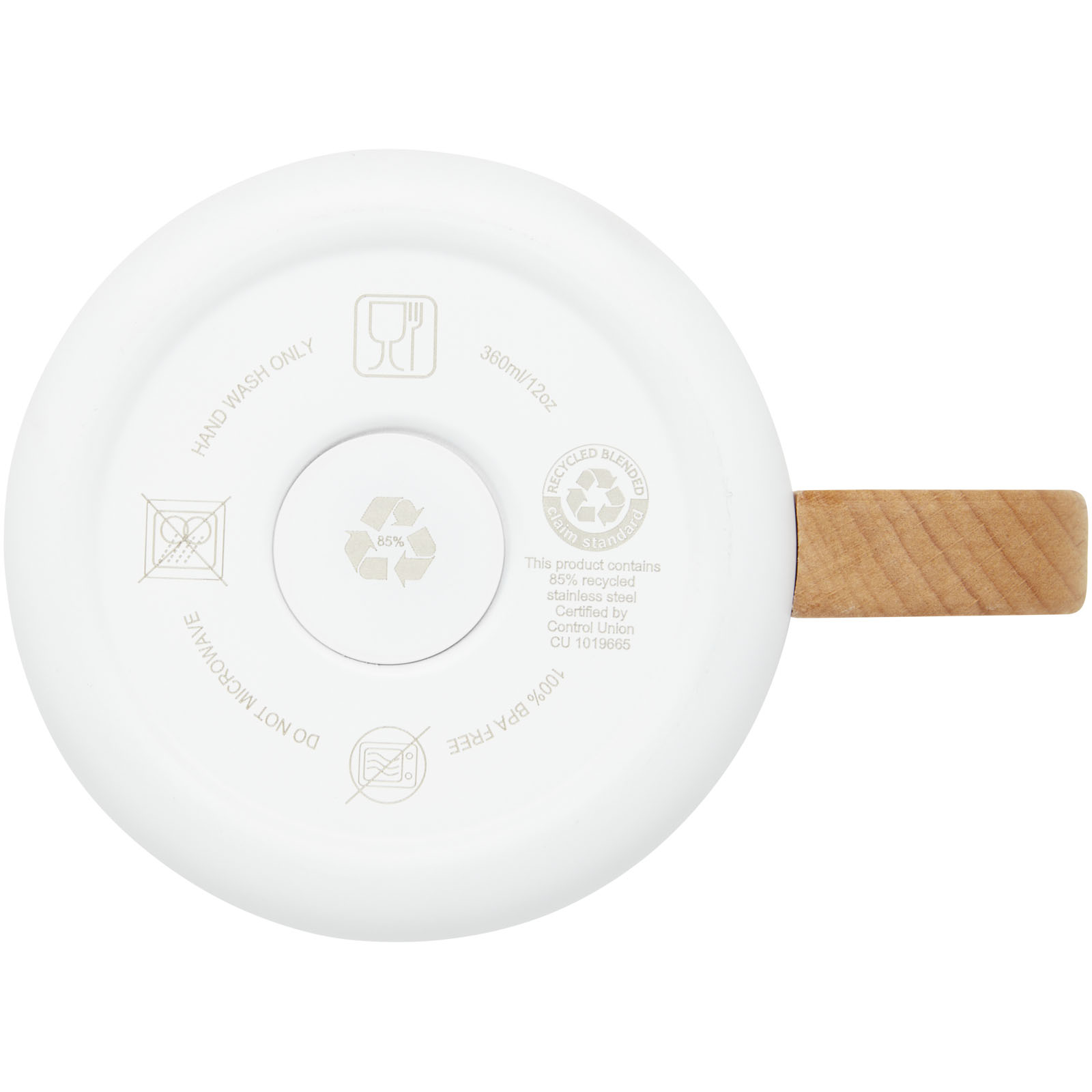 Bjorn RCS-zertifizierter Becher aus recyceltem Edelstahl mit Kupfer-Vakuumisolierung, 360 ml 7 Bjorn RCS-zertifizierter Becher aus recyceltem Edelstahl mit Kupfer-Vakuumisolierung, 360 ml – Bild 5