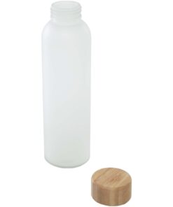 Lume 500 ml Flasche aus mattiertem Kalknatronglas mit Bambusdeckel 8 10083001 E1