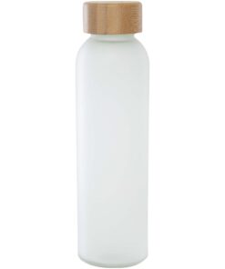 Lume 500 ml Flasche aus mattiertem Kalknatronglas mit Bambusdeckel 7 10083001 F1