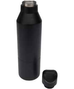 Odessy 600 ml Isolierflasche und 300 ml Becher aus RCS recyceltem Edelstahl schwarz 10 10084090 E1